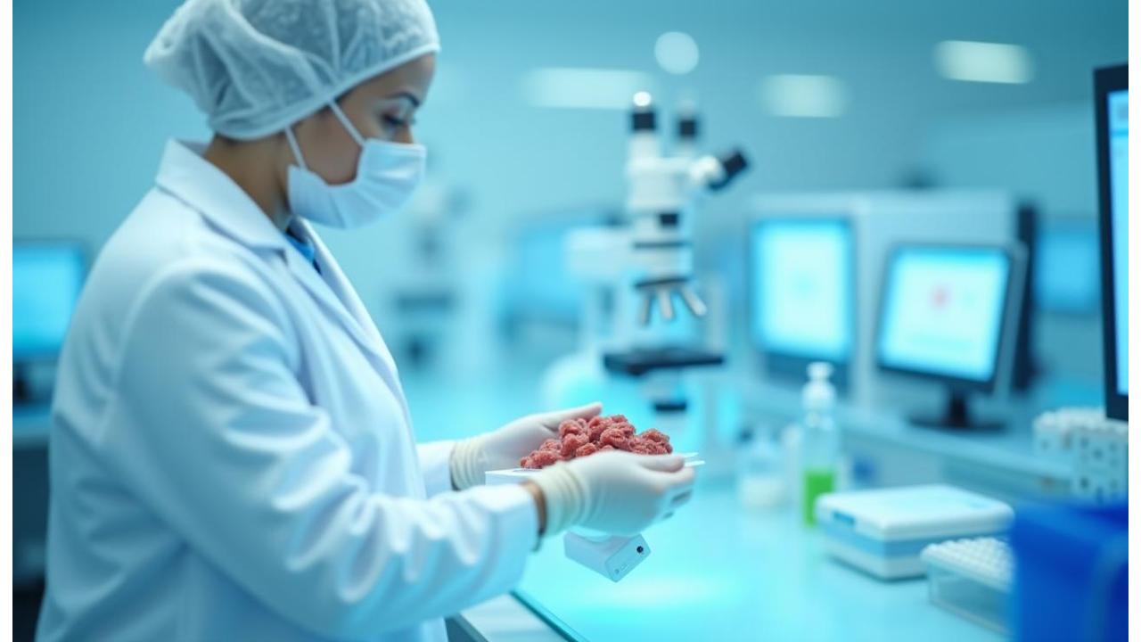 Gıda kalite kontrol laboratuvarında çalışan teknisyen